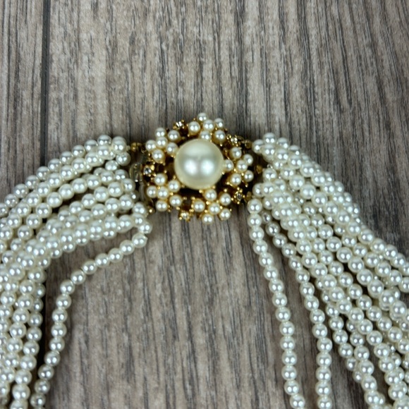 Vintage Marcella small multi strand pearl necklace - Picture 2 of 6